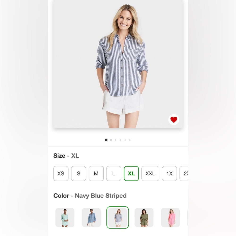 Target-Universal Thread Women’s Long Sleeve Relaxed Fit Collared Button-Down XL